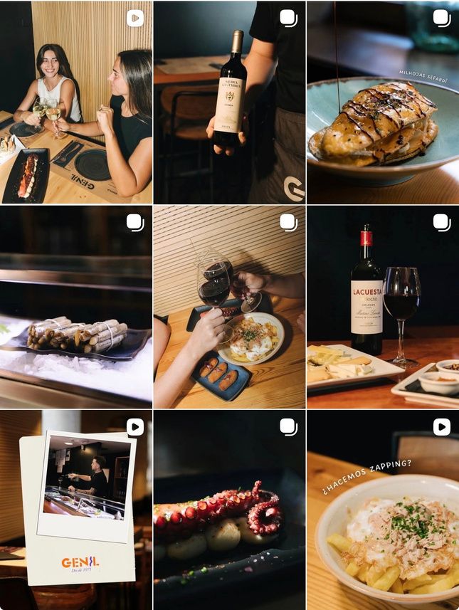 Instagram feed for Restaurante Genil created by Dalgo Studio