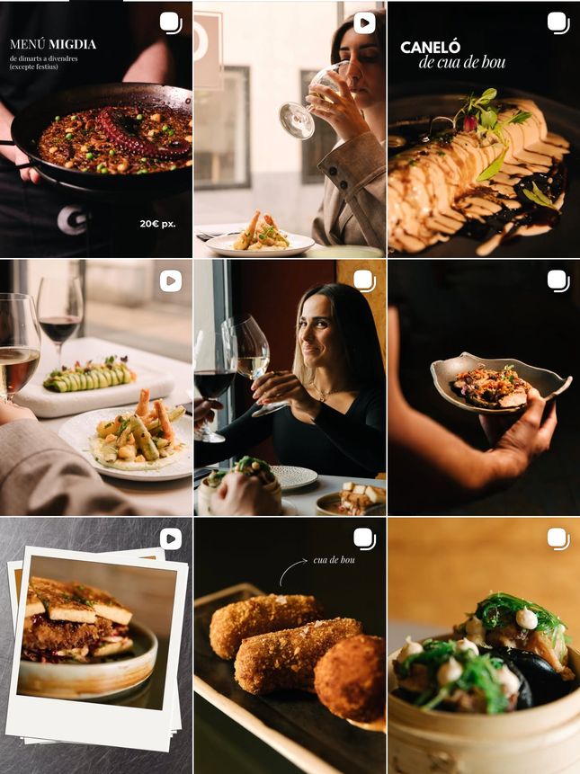 Instagram feed for Genito Restaurante created by Dalgo Studio