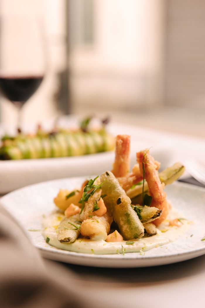 Tempura vegetable dish photographed for a restaurant